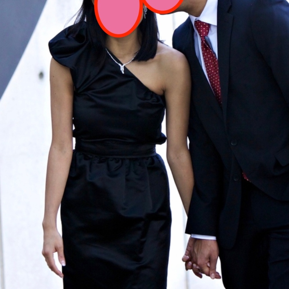 Satin one-shoulder back dress by Cynthia Rowley